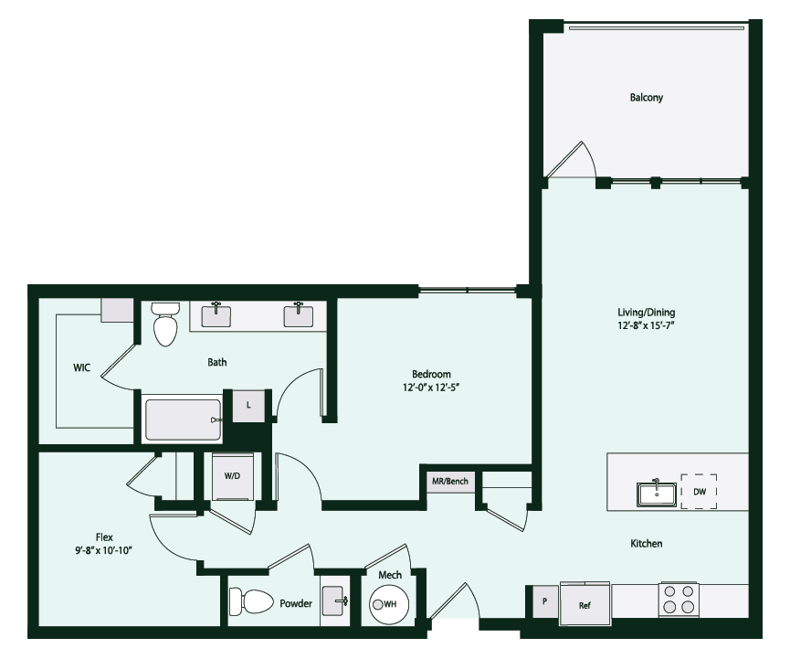 Floor plan layout diagram for A4-1